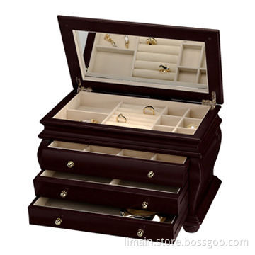 Wooden Jewelry Box, Sized 13 x 7.5 x 8.75-inch